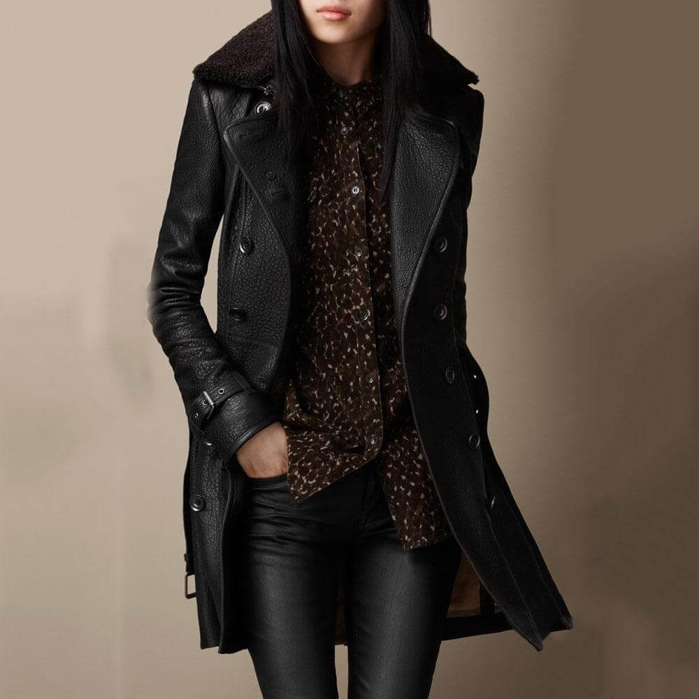 Miralis™ | Luxurious 3/4 Leather Coat