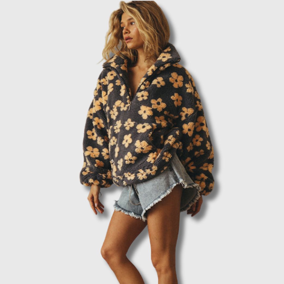 Sandra - Bohemian-Inspired Sherpa Sweater