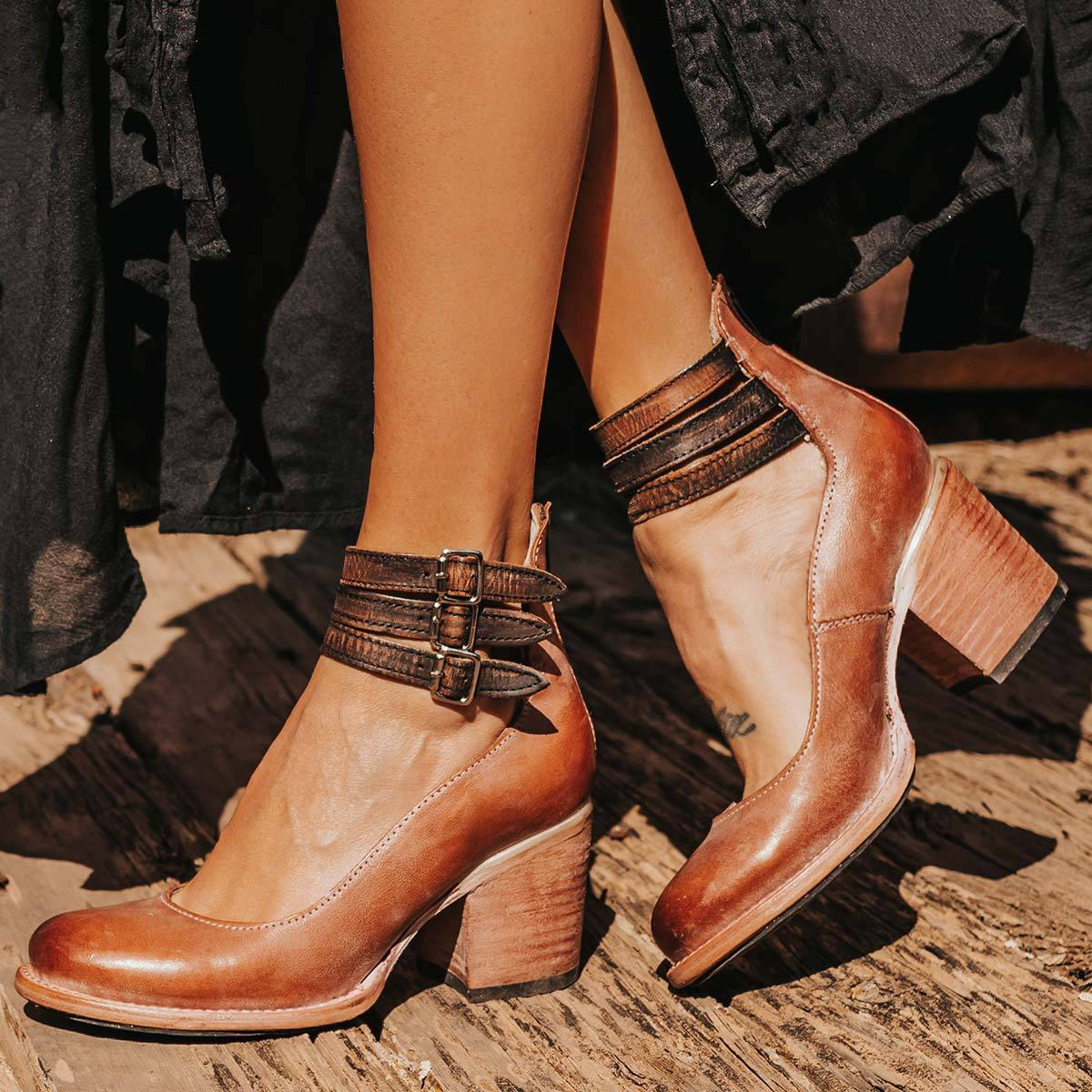 Ginevra™ | Multiple Straps and Thick Heel
