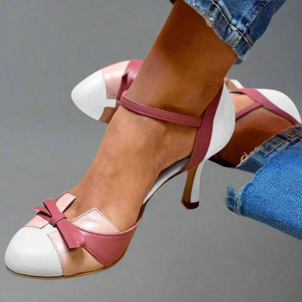 Bellarosa | Colorful sandals with knot and strap, with round toe