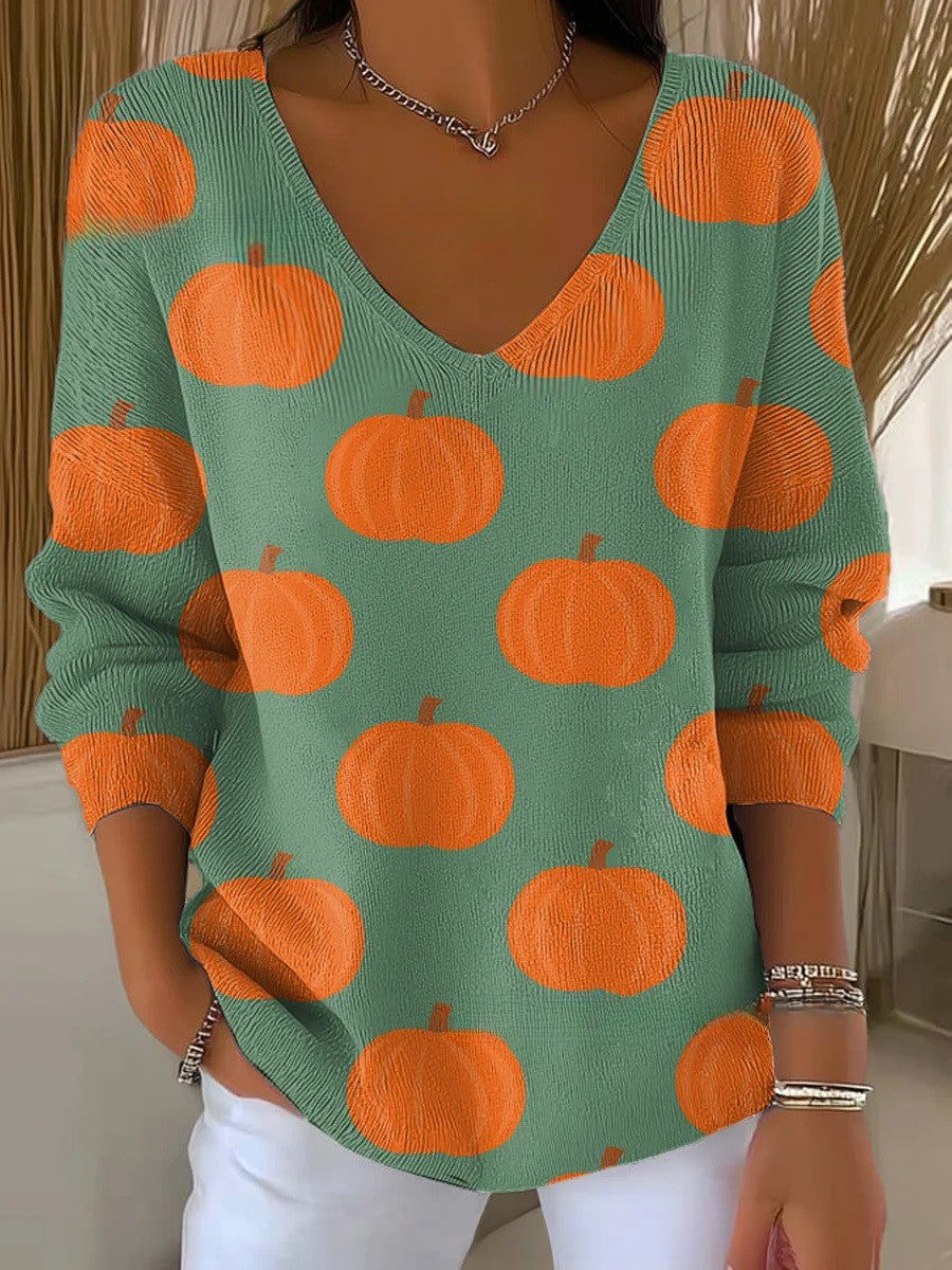 LUCIE | Knitted sweater with V-neck