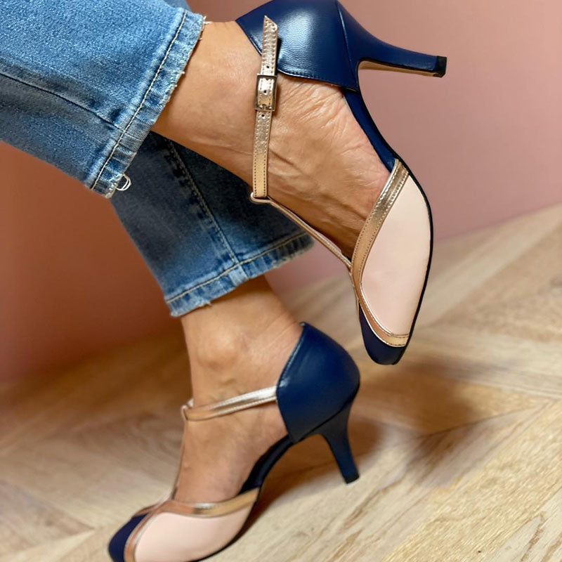 Alessia™ | Colorful and comfortable T-strap pumps with a round toe