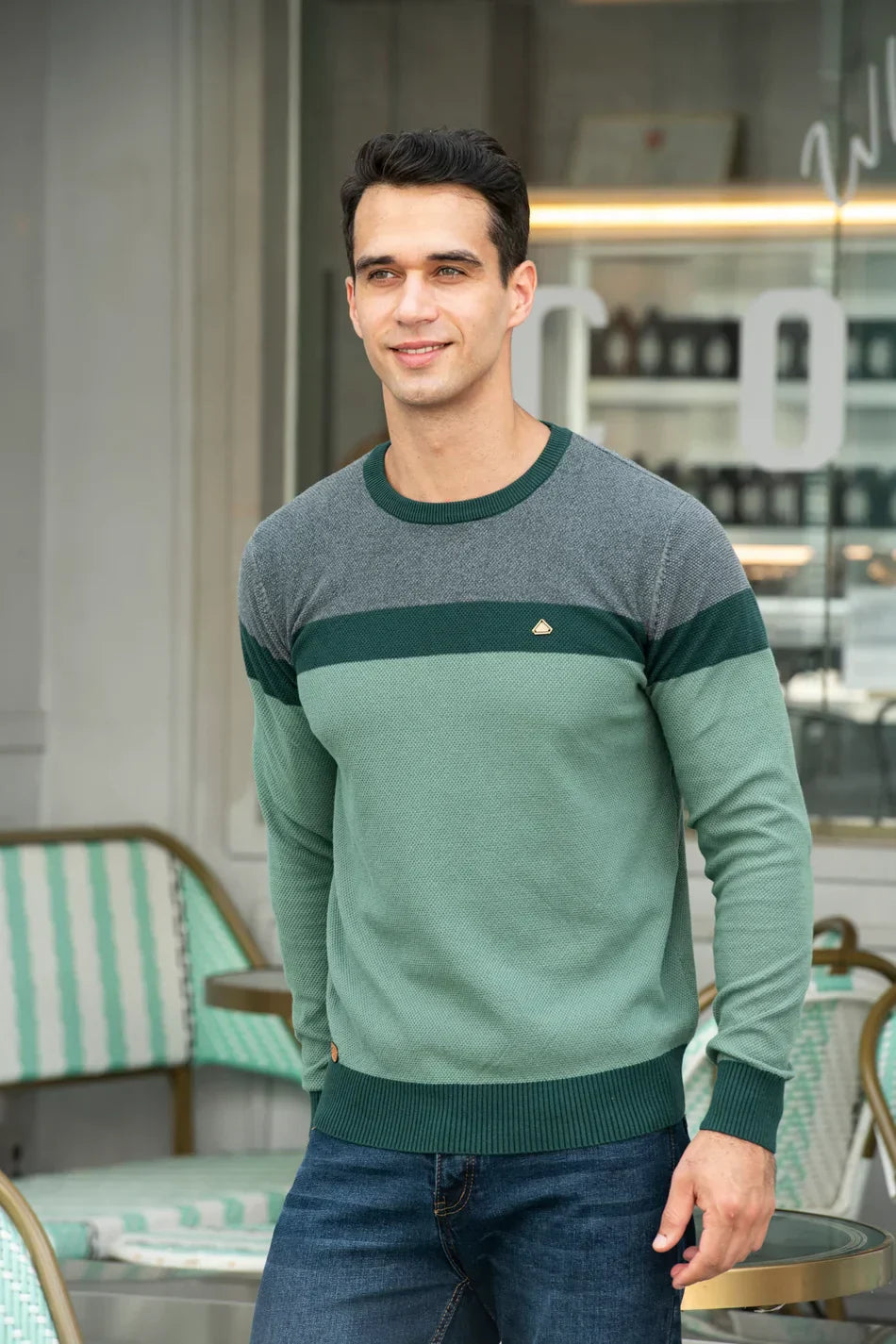 MIRAVO | Men's Sweater with Round Neck