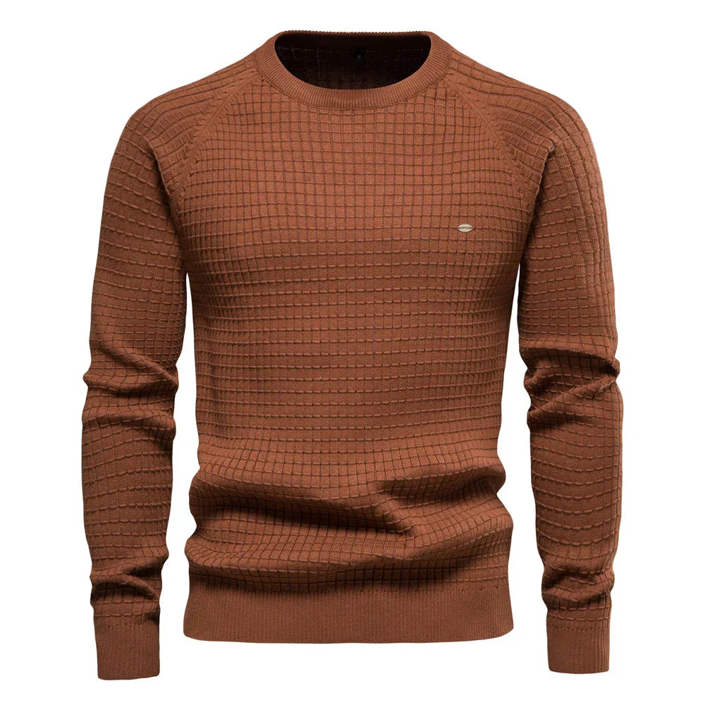 MIRAVO | Men's Sweater with Diamond Pattern