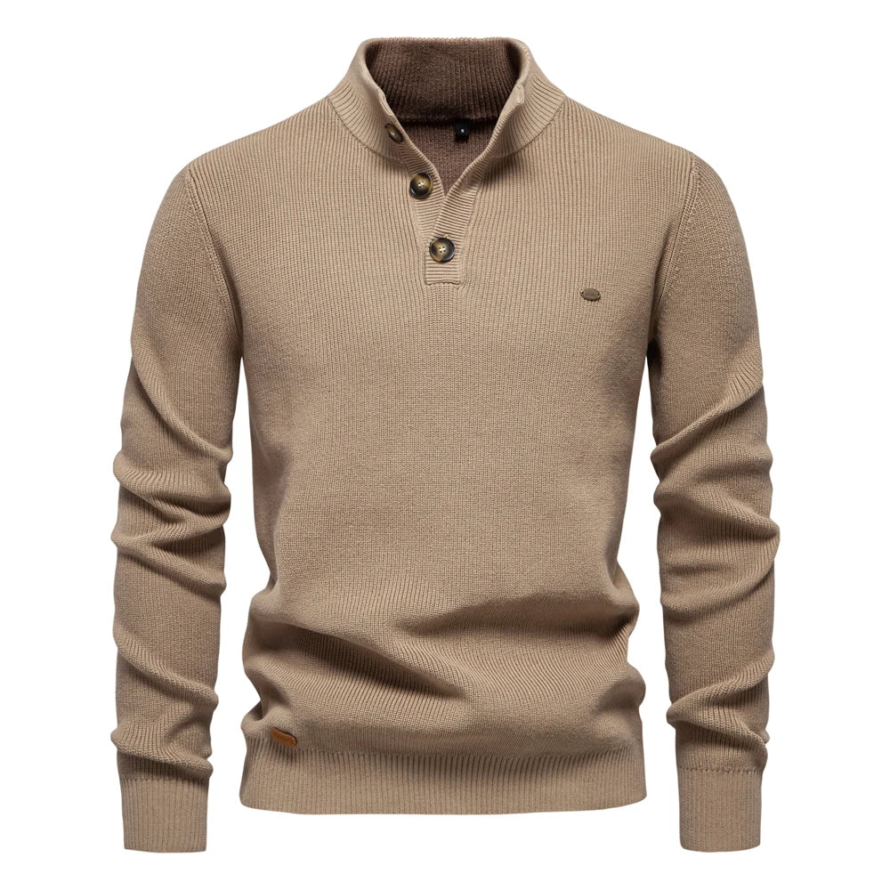 MIRAVO | Men's Sweater with Button Design