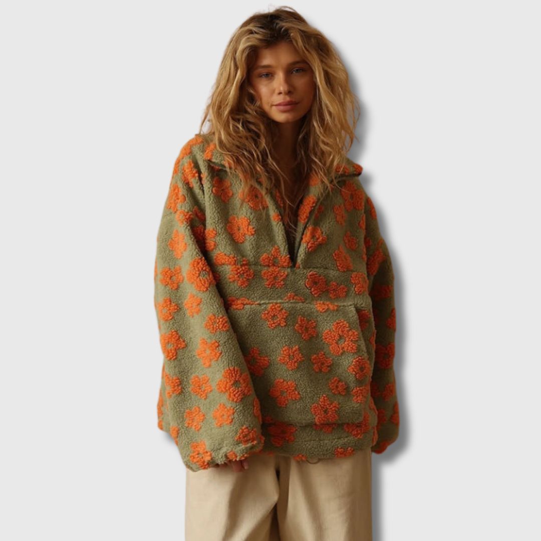 Sandra - Bohemian-Inspired Sherpa Sweater