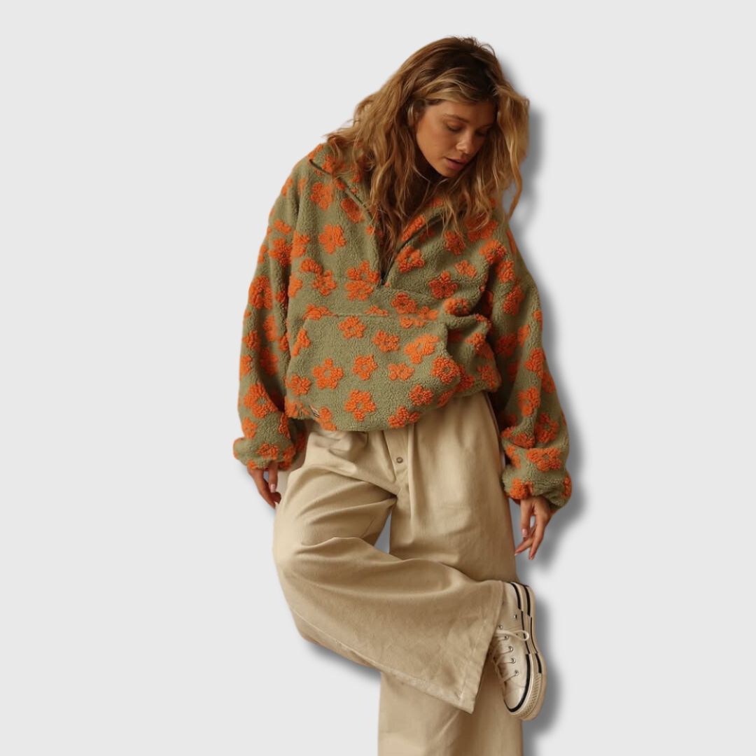 Sandra - Bohemian-Inspired Sherpa Sweater