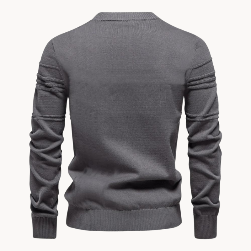 MIRAVO | Elegant Men's Sweater with Checkered Design