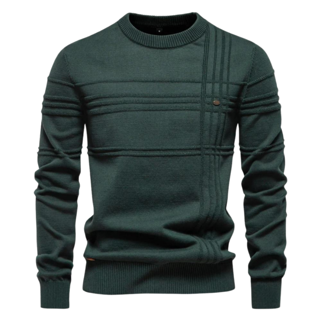 MIRAVO | Elegant Men's Sweater with Checkered Design