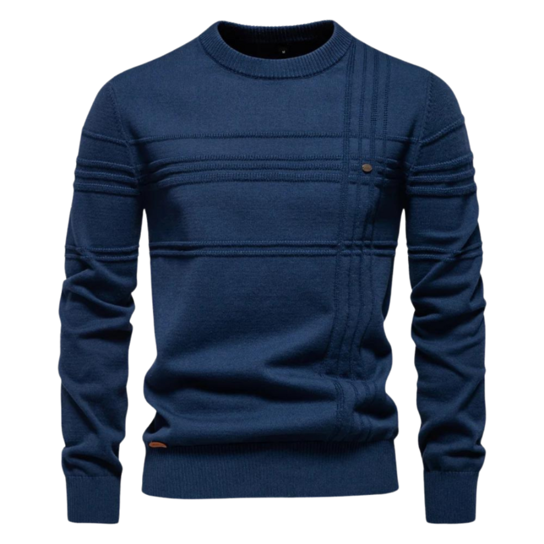MIRAVO | Elegant Men's Sweater with Checkered Design