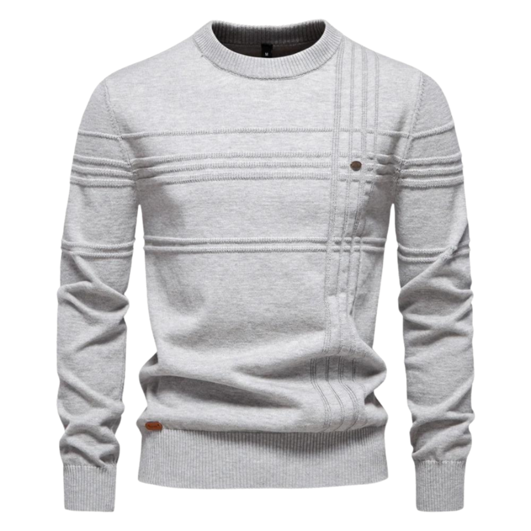 MIRAVO | Elegant Men's Sweater with Checkered Design