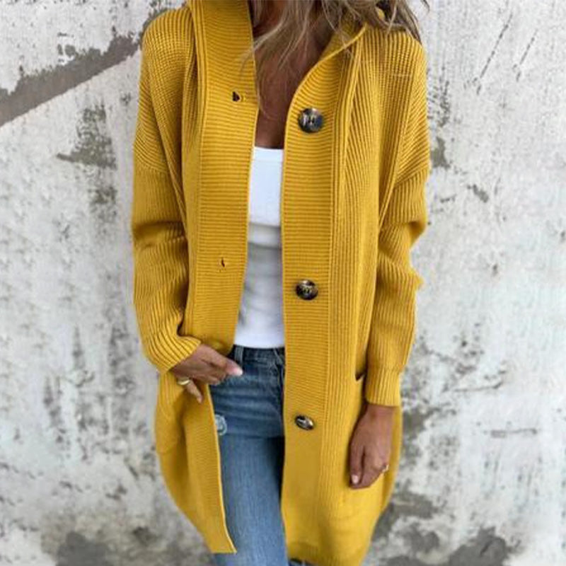 Lucy | Long Coat with Buttons